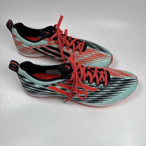 Adidas Unisex Track Spikes Sprint Shoes US 9.5 Mint Coral racing cleats main image 9